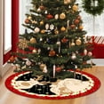 thumbnail image 2 of Santa Claus Christmas Tree Skirt 48 Inch,Large Reindeer Xmas Tree Skirt, Winter Farmhouse Holiday Tree Mat Decoration Indoor Outdoor, 2 of 6