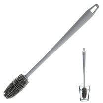 Toorise Silicone Bottle Cleaning Brush with Reinforced Long Handle 32x3.3CM Water Bottle Cleaner Durable Cup Scrubber Drinking Wine Glass Cup Cleaning Brush Kitchen Tool