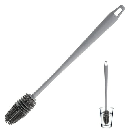 

Silicone Bottle Cleaning Brush with Reinforced Long Handle 32x3.3CM Water Bottle Cleaner Durable Cup Scrubber Drinking Wine Glass Cup Cleaning Brush Kitchen Tool