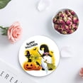thumbnail image 4 of RYLABLUE Happy Halloween Dwarf and Pumpkin and Black Cat Set of 8 Round Coaster for Drinks, Absorbent Ceramic Stone Coasters Cup Mat with Cork Base for Home Kitchen Room Coffee Table Bar Decor, 4 of 5