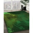 thumbnail image 3 of Ahgly Company Machine Washable Indoor Square Transitional Dark Forest Green Area Rugs, 5' Square, 3 of 7