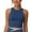 01 Navy, variant on Women's Sports Top High-Neck Sleeveless Fitted Yoga Top Stretchy Fitness Training Wear Multiple Colors Available