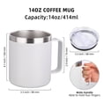 thumbnail image 3 of Neihepal 14oz Double Wall Vacuum Insulated Coffee Mug with Leakproof Lid & Handle, 4 Pack, Assorted, 3 of 7