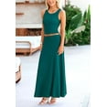 thumbnail image 5 of PRETTYGARDEN Women's 2 Piece Maxi Skirt Sets Casual Summer Knit Cropped Tank Top High Waisted Long Skirts Outfit, 5 of 10