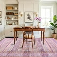 thumbnail image 2 of Jamfeel Boho Area Rugs for Living Room Low Pile Vintage Printed Carpet Washable Rug for Kitchen Bedroom Dining Room 4'x6' Purple, 2 of 7
