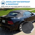 thumbnail image 5 of AUFER For Ford Mustang Convertible Soft Top w/Plastic Window Black Sailcloth 1994-2004, 5 of 8