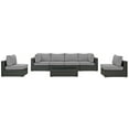thumbnail image 4 of Modway Sojourn 7 Piece Outdoor Patio Sunbrella® Sectional Set in Canvas Gray, 4 of 8
