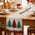 thumbnail image 5 of Red Plaid Christmas Table Runner 36 Inches Long Farmhouse Dress Scarves, Xmas Tree Vintage Winter Dining Tablerunner for Coffee Table/Kitchen Island/Party Décor, Small 13" x 36", 5 of 8