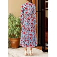thumbnail image 3 of PRETTYGARDEN Women's Floral Maxi Dress Spring Long Sleeve V Neck Casual A Line Long Flowy Boho Party Dresses, 3 of 7