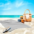 thumbnail image 2 of PiccoCasa Microfiber Dry Sand Free Beach Travel Towel 30"x60" Light Grey, 2 of 7