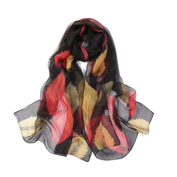 SWSMCLT Women's Pashmina Shawl Long Shawl Chiffon Scarves Winter Summer Spring Soft Elegant Thin Fall Convertible Black One Size