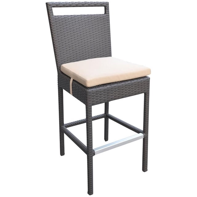 Hawthorne Collections Tabouret de Bar de Patio 29 Pouces en Brun et Beige