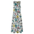 thumbnail image 4 of Robe Graffiti Design Été Imprimé Lettre Boho Longues Robes Femmes Vintage Maxi Robe Idée Cadeau, 4 of 5
