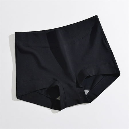 Alitao Cotton Underwear Seamless Underwear High Waisted Underwear Ladies Panties Full Coverage Briefs Large Size Cotton Crotch Panties Plus Size Underwear Womens Underwear Black 3XL