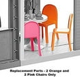 thumbnail image 6 of Replacement Parts for Barbie Dollhouse Series - Barbie Dreamhouse FHY73 - Replacement Parts - 2 Pink and 2 Orange Chairs, 6 of 7