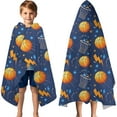 thumbnail image 3 of Basketball Theme Pattern Hooded Bath Towel，60"x35" for Ages 3 To 12 Kids, Quick Dry Lightweight Soft Microfiber Hood Beach Towel Cover Up for Kids, 3 of 7