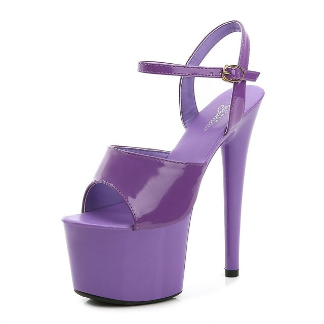 Sandalias de tacón alto y grueso de 17 cm, sexys, modelo de pasarela, zapatos de vestir para banquetes, zapatos de pole dance