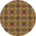 thumbnail image 1 of Ahgly Company Machine Washable Indoor Round Transitional Orange Gold Area Rugs, 4' Round, 1 of 7
