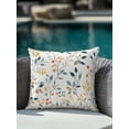 thumbnail image 4 of Outdoor Pillows Waterproof, Colorful Botanical Spring Bedding Throw Pillows with Insert for Couch Sofa Bed, Farmhouse Summer Leaves 18x18 Inch Pillowcases Decorative Camping Patio Pillow Set of 1, 4 of 8