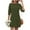 Army Green, variant on ALLLIST Summer Women Dresses Crew Neck Mini Shift Green Fashion Solid Sundress for Women Size S-2XL