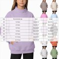 thumbnail image 3 of Gerichy Sweatshirts for Girls Long Sleeve Turtleneck Sweatshirt Loose Casual Pullover Tops Preppy Fall Winter Warm Clothes 3T-16T, 3 of 6