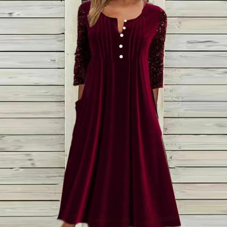 Velvet ethnic dresses top