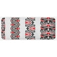 thumbnail image 1 of Prehistoric Kitchen Mat, Haida Motifs in Vertical Borders with Abstract Tribal Animal, Plush Decorative Kitchen Mat with Non Slip Backing, 47" X 19", Black Vermilion White, by Ambesonne, 1 of 1