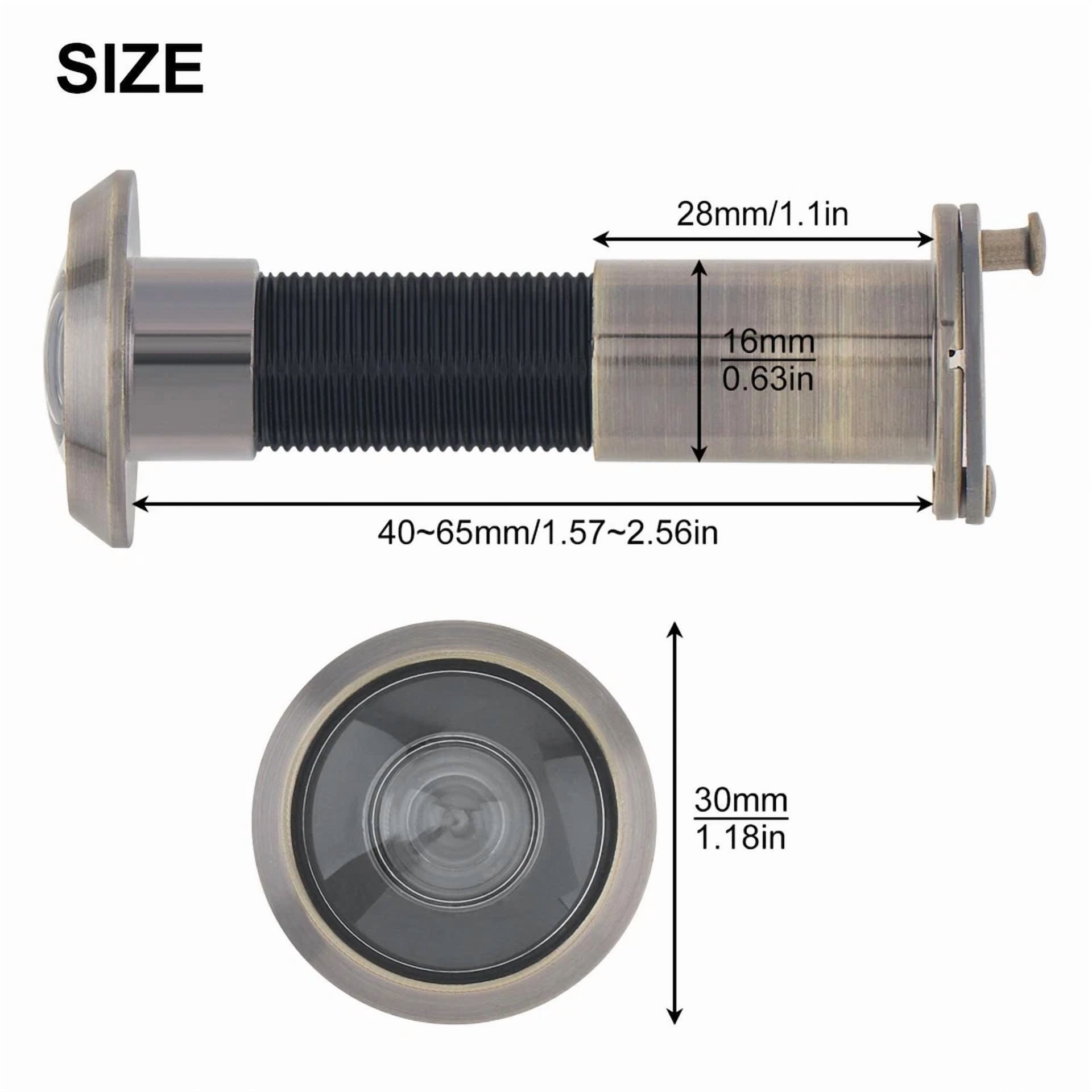 Door Viewer, 200 Degree Peephole 16Mm Drill Bit Set For Home / Office / Hotel