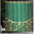 thumbnail image 3 of Ambesonne Eastern Shower Curtain, Oriental Abstract Floral, 69"Wx70"L, Shamrock Green, 3 of 4