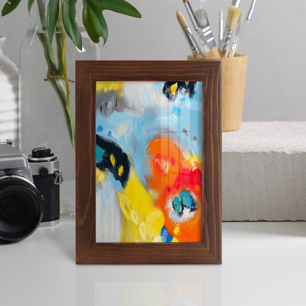 In the Loop II -Framed Print w/glass-Chestnut
