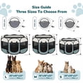 thumbnail image 2 of XIBUFE Dog Cat Playpen,Portable Puppy Pet Crate Indoor for Small Dogs Cats Rabbits,Foldable Dog Cage Enclosure for Outdoor,Pop Up Dogs Tent Kennel with Carrying Case,Grey, 2 of 6