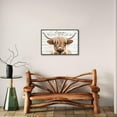thumbnail image 4 of WFSposter Funny Highland Cow Wall Art,Brown Cow Wall Art,Highland Cow Wall Art,Rustic Farmhouse Longhorn Canvas Wall Art Decor Poster for Bedroom Bathroom Living Room Wall Art Decor (16x24) Unframed, 4 of 5