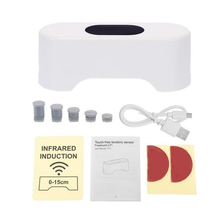 

Justhard Automatic Toilet Flush Switch IR Sensing Flush Button Non-Touch Toilet Flush Aid with IP65 Waterproof Rechargeable Healthy Auto Flushing Kit for Home Nursery Office