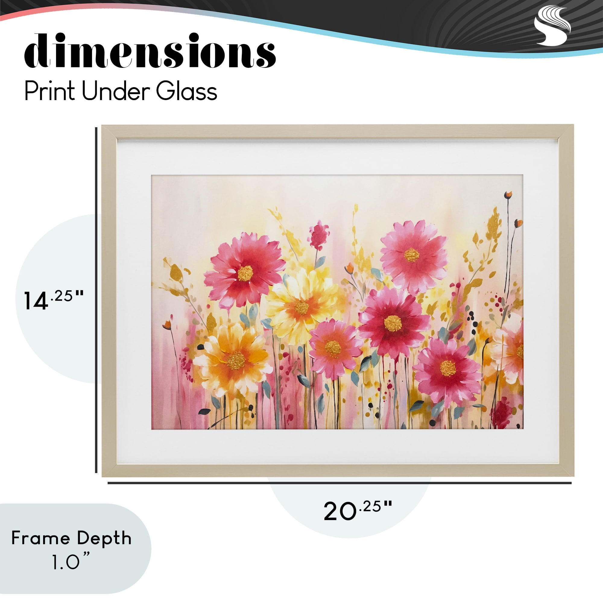 Stupell Industries Blush Blooming Whimsy Birch Framed Print Under Glass, design by Andrea Haase