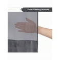 thumbnail image 3 of 1PC 72" X 75" Hookless Waffle Shower Curtain - Double Woven Hotel Style with Clear Top Window, 3 of 14
