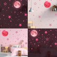 thumbnail image 5 of Autocollants Lumineux (Rose), 435 Morceaux Lumineux Étoiles Autocollants, Fluorescents Lune Lumineux Étoiles Autocollants, pour Chambre d'Enfant Bébé et Pépinière, 5 of 5