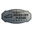 thumbnail image 5 of Victorian Shoes Off Please (Sneaker) Sign (Brushed Silver) - Small, 5 of 5