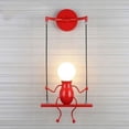 thumbnail image 1 of Cham Lámpara de pared moderna Aplique Diseño de simplicidad creativa Persona pequeña Creativa E27 Luminaria roja para habitación de niños Pasillo Iluminación decorativa Cocina Loft Bar, 1 of 1