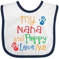 thumbnail image 3 of Inktastic Nana and Poppy Love Me Boys or Girls Baby Bib, 3 of 4