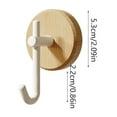 thumbnail image 2 of Japceit Walnut Wall Hooks, Strong Adhesive Hangers for Bathroom Towels, Kitchen Utensils, No Drill Hanging Organizer with Heavy Duty Glue, 2 of 5