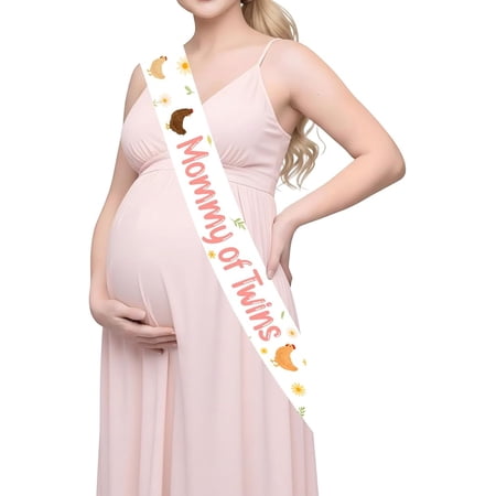 Chicken Baby Shower Decorations Little Chick Mommy of Twins Sash Gifts for Mom-to-Be Farm Animals Baby Shower Gender Reveal Pregnancy Announcement Party Supplies Favors