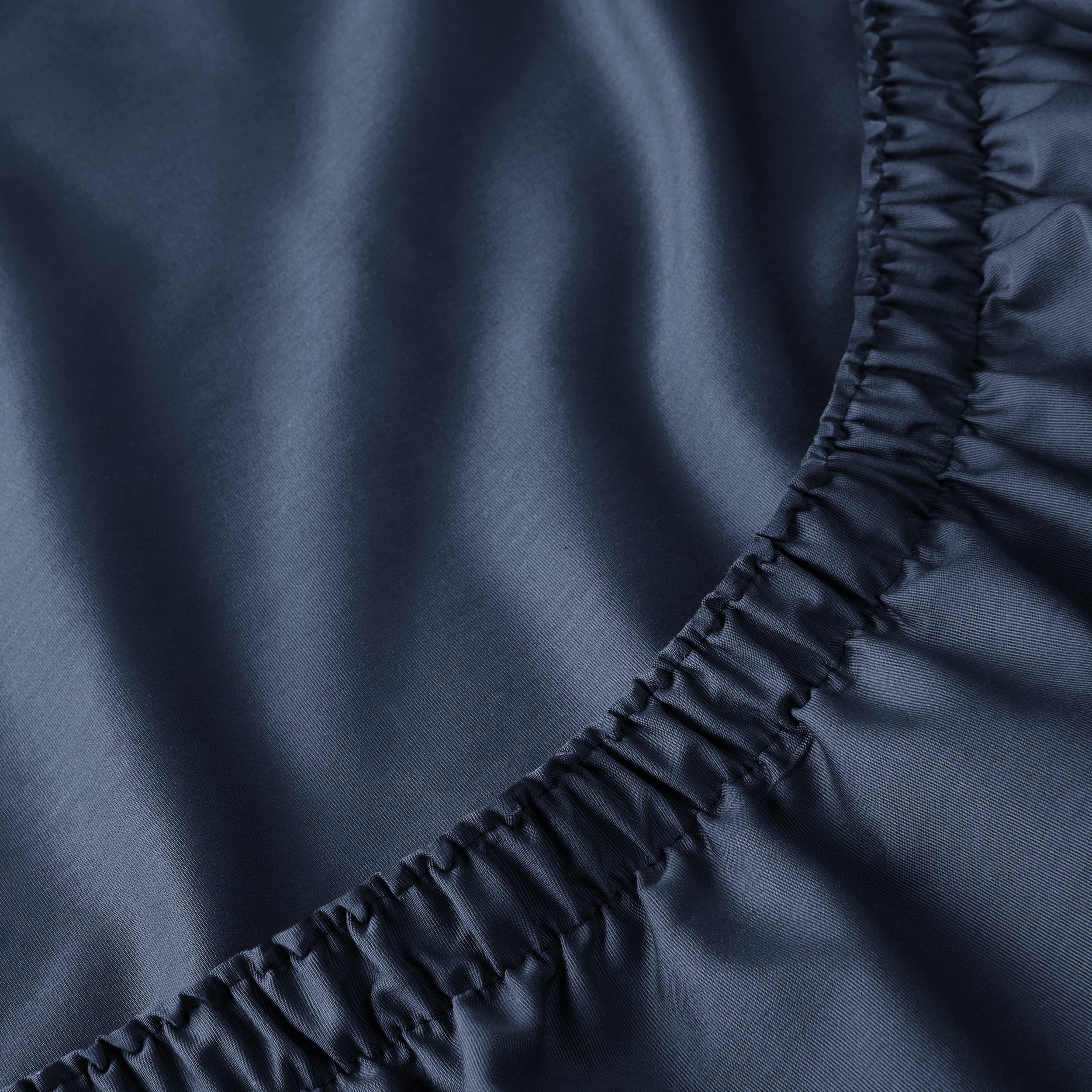 Hotel Style 4-Piece 300 Thread Count Washed Indigo Pima Cotton Bed Sheet Set, Queen , Double marrow Hem , Adult/Teen
