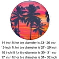 thumbnail image 7 of PISONIC Tropical Sunset Palm Spare Tire Cover Weatherproof Universal Wheel Protectors for RV Camper Travel Trailer SUV Truck 15 inch, 7 of 7