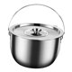 thumbnail image 5 of Olla de camping de acero inoxidable, olla para estofado fácil de limpiar, recipiente para aceite con asa y 5.0L, 5 of 9