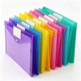 thumbnail image 6 of YardChic 2Pcs A4 Size Letter Document Folders, Plastic Envelopes Poly Envelopes, File Envelopes with Label Pocket and Snap Button for Home Work Office Organization, Classroom Must Haves, 6 of 6