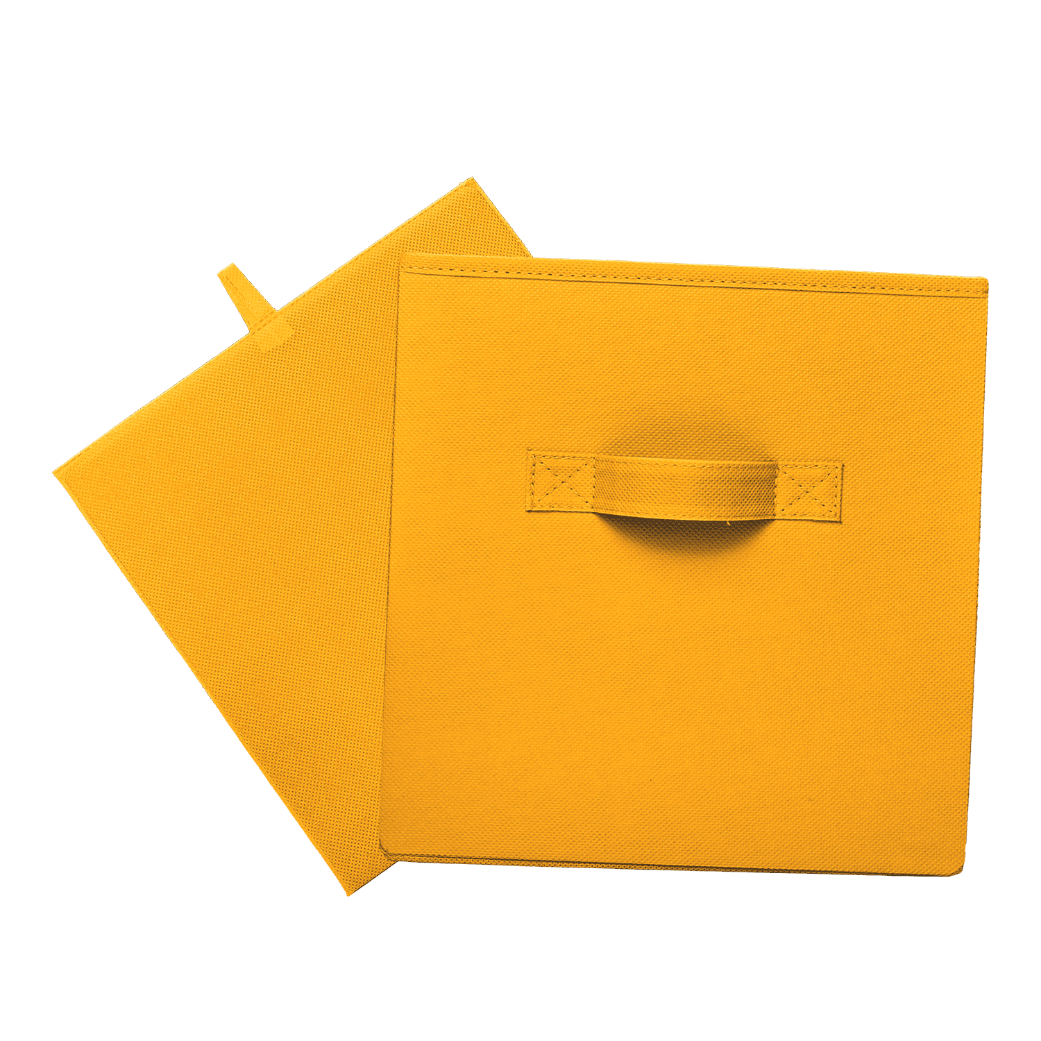 Mainstays Collegiate Collapsible Fabric Bins 10.5X10.5, Scoreboard Yellow, 4 Pack