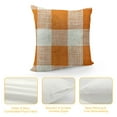 thumbnail image 4 of RUIYC  Fall Throw Pillow Covers Buffalo Plaid Check Pillow Covers with Pom-poms Decorative Couch Throw Pillows Farmhouse Cushion Cases for Sofa Orange and White, 4 of 5