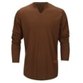 thumbnail image 2 of Men's Summer Cool Long Sleeve V Neck T Shirt - Strip Loose, Great Quality, Polyester, Sizes S - XXXL, 2 of 6