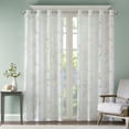 thumbnail image 5 of Madison Park Coastal Palm Leaf Window Sheer Curtains & Valances 50x84 Inch White for Adults Indoor Use, 5 of 5