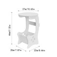thumbnail image 3 of Bedside Table Night Stand Round Mini Coffee Table Sofa Side Table Simple Tea Desk for Living Room Bedroom Easy to Install Elegant Storage for Indoor Use 17x11x11in(A), 3 of 6